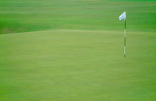 The green of the 18th hole, St.Andrews, Scotland. Space for copy.
