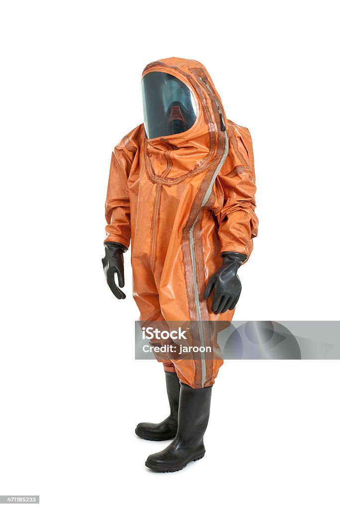 化学防護服を着ている男性 - 放射線防護服のロイヤリティフリーストックフォト
