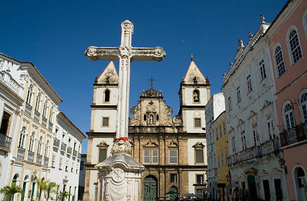 São Francisco Church and Convent  Salvador Brazil São Francisco Church and Convent in the historic centre of Salvador Brazil built in Spanish baroque style sao francisco church bahia state stock pictures, royalty-free photos & images
