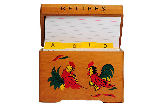 recipe box stock photo