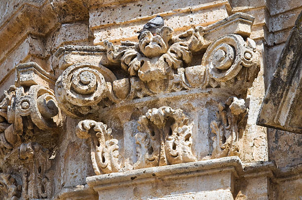 kościół św. domenico. nardò. apulia. włochy. - column ionic macro architecture zdjęcia i obrazy z banku zdjęć