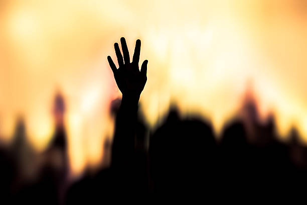 istock christian music concert with raised hand 471187928