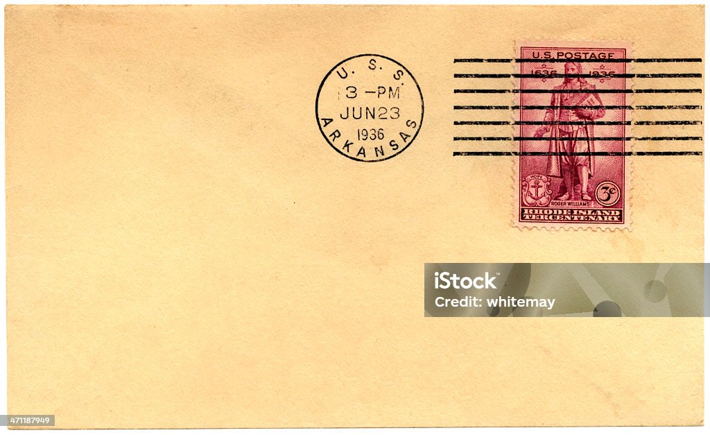 Envelope de USS Arkansas, 1936 - Royalty-free 1930-1939 Foto de stock