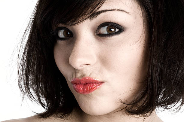 istock Attractive woman with red lips 471188017