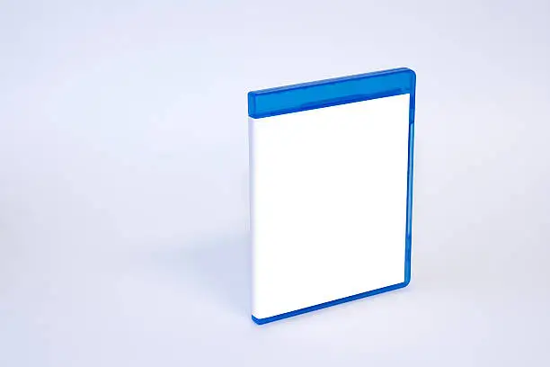 Blu-ray case for holding Blu-ray discs with blank cover wrap.
