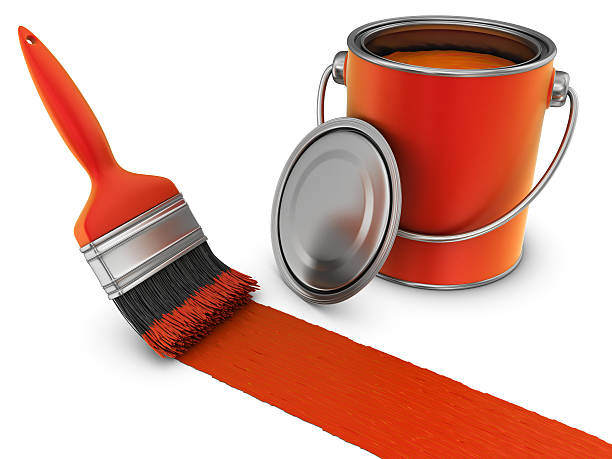 istock orange paint brush and can 471188175