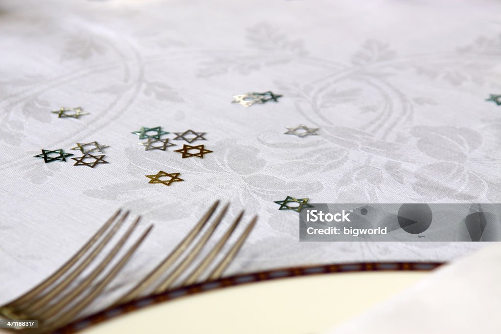 Jewish configuração de mesa de Natal - Foto de stock de Botar a Mesa royalty-free