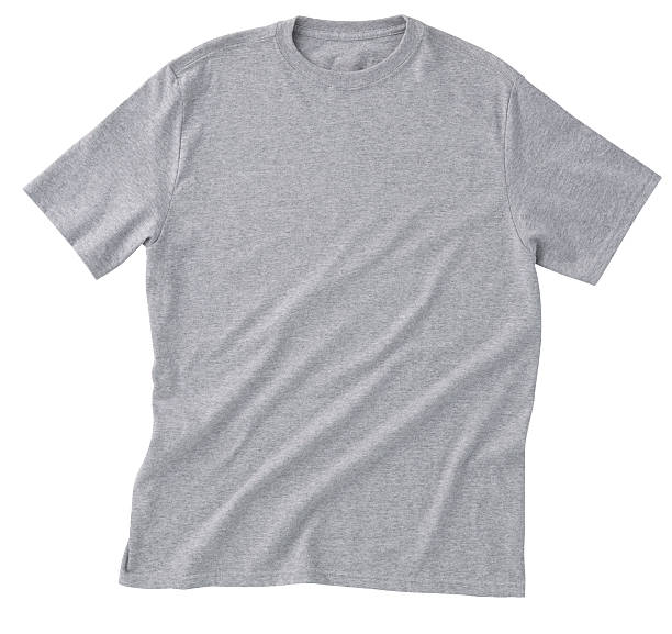 istock Blank Gray T-Shirt Front with Clipping Path. 471188327
