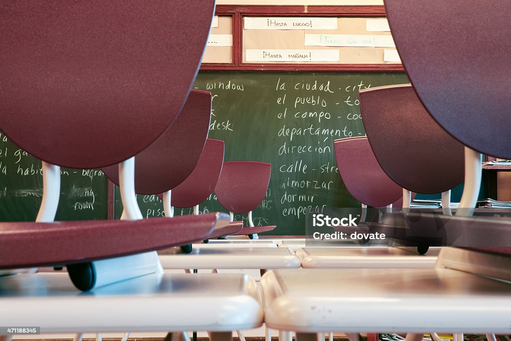Espanhol de sala de aula - Foto de stock de Escola royalty-free