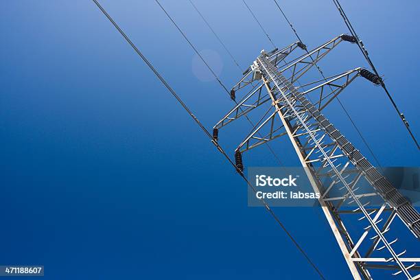 A Group View Of An Electric Tower Stock Photo - Download Image Now - Power Line, Power Cable, Electricity Pylon