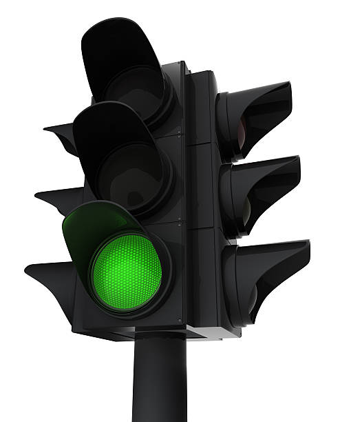 Green signal stock photo