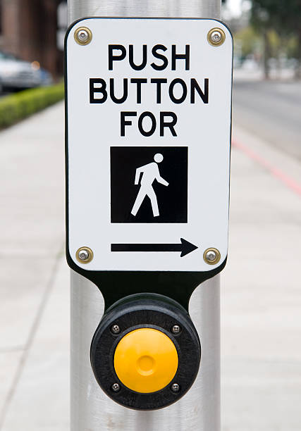 Crosswalk Button stock photo