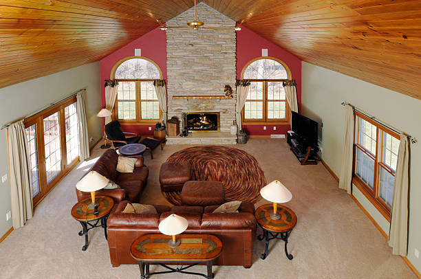 istock Great Room With Tongue and Groove Ceiling 471188921