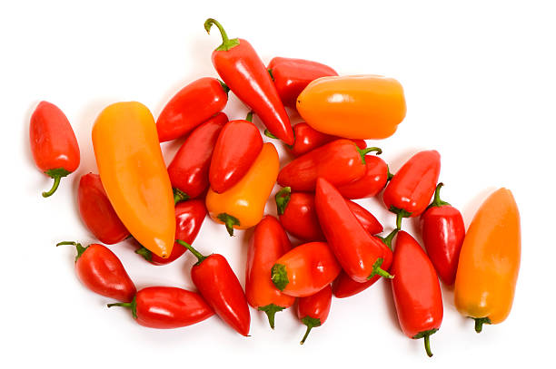 istock Assortment of red and orange mini Chili Peppers 471189281