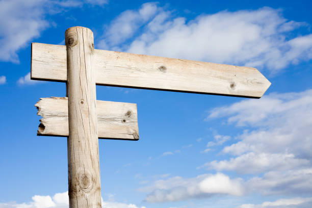 istock Wooden direction sign 471189567