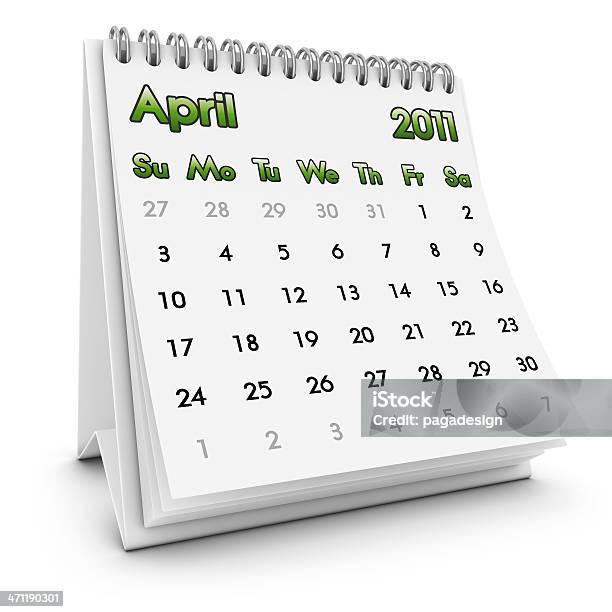 デスクトップカレンダー 2011 年 4 月 - 3Dのストックフォトや画像を多数ご用意 - 3D, イラストレーション, オフィス