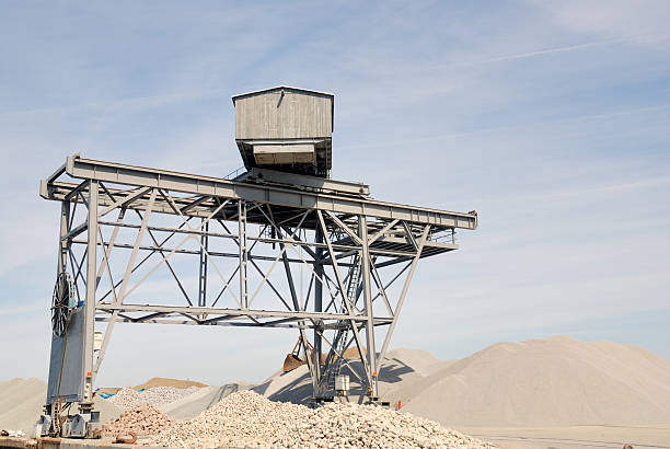 istock Old crane and gravel 471191173