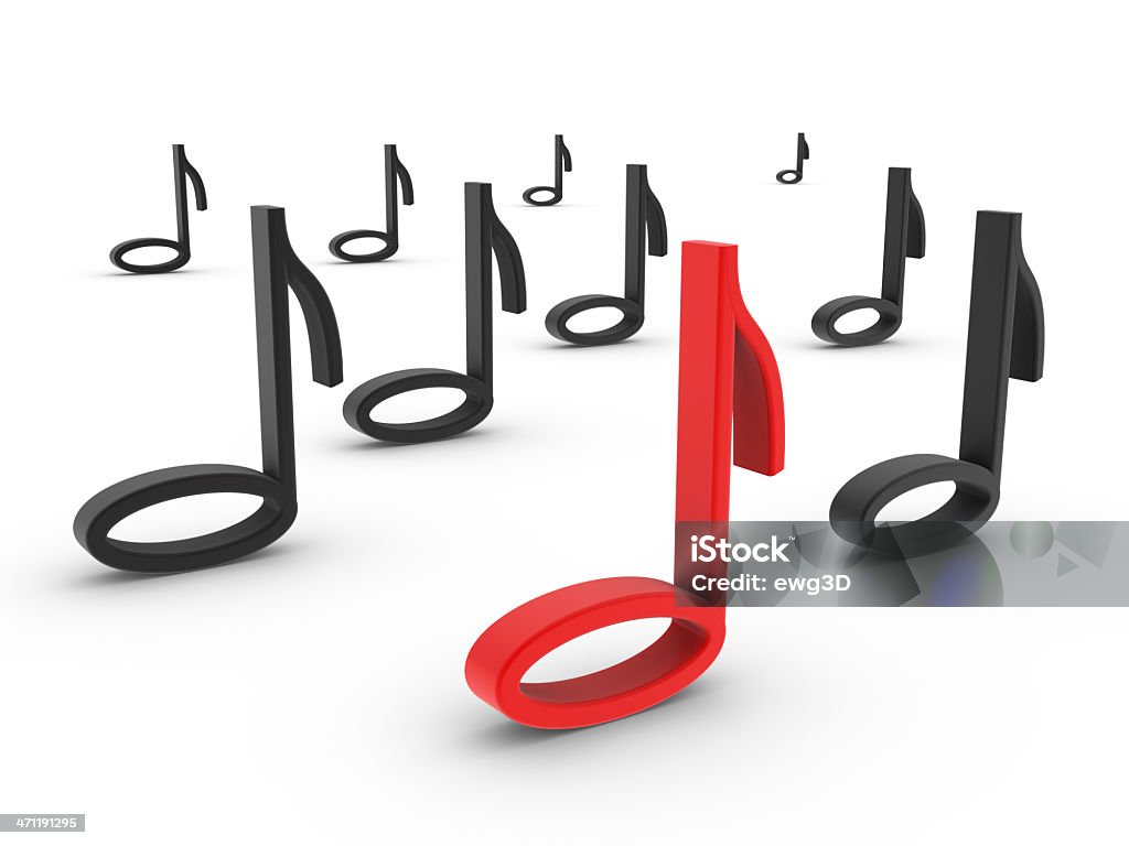 Note musicali - Foto stock royalty-free di Colore nero