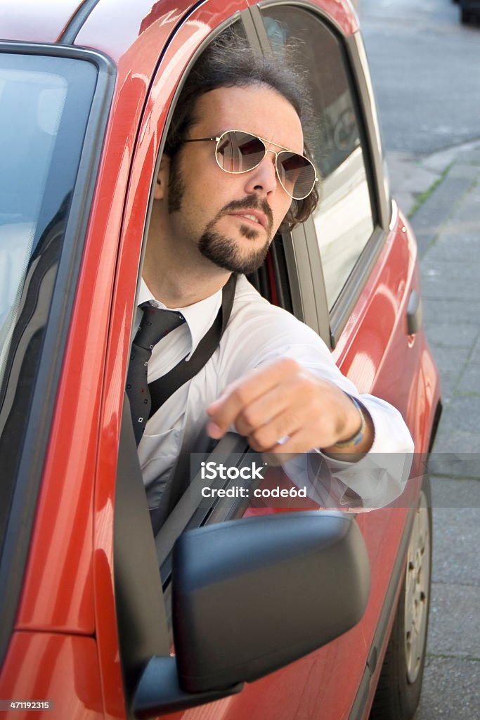 Driver chiedere indicazioni - Foto stock royalty-free di Tassista