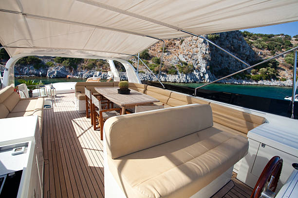 istock Deck of a motor boat 471192734