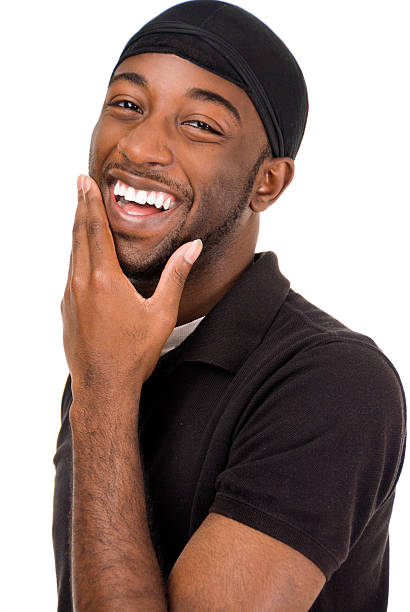 Young African American Male Laughing http://farm4.static.flickr.com/3571/3513002355_aa0e027546_o.jpg  do rag stock pictures, royalty-free photos & images