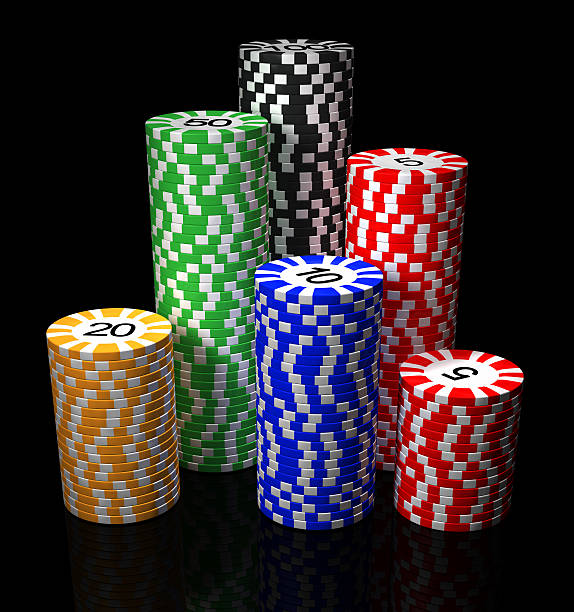 istock Casino gambling chips - Numbered with monetary value 471193135