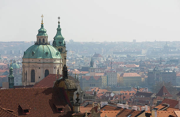 istock St. Nicholas Church Dome & Prague Skyline 471193401