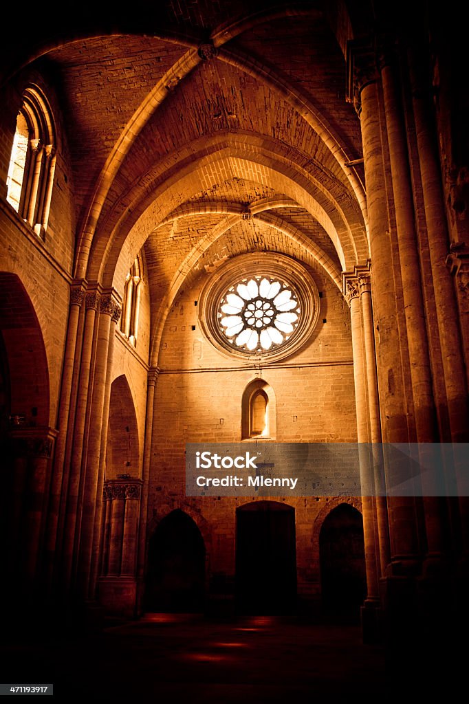 Cattedrale interni LLeida Lérida Spagna La Seu Vella - Foto stock royalty-free di Ambientazione interna