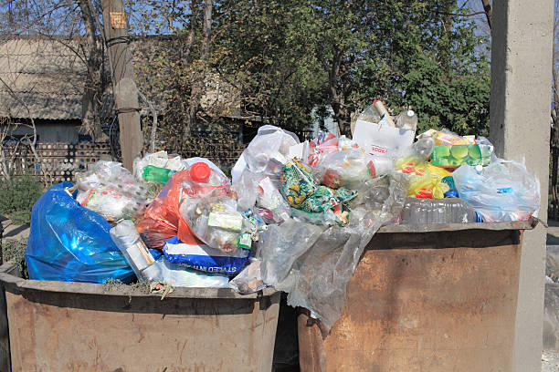 istock household waste in old metal recycle bins 471194092