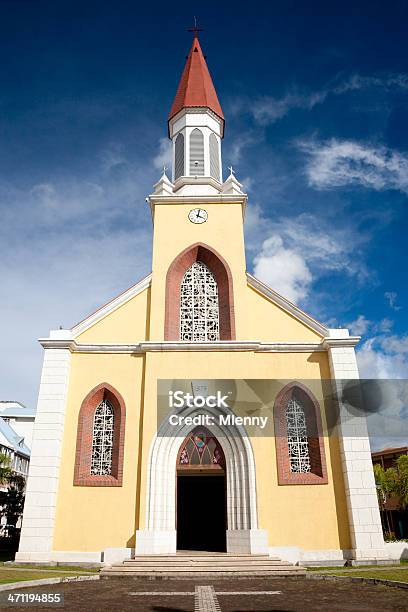 Cathedral Notre Dame De Papeete Catholic Church Tahiti Island Stock Photo - Download Image Now