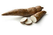 Vegetables: Cassava Root Isolated on White Background