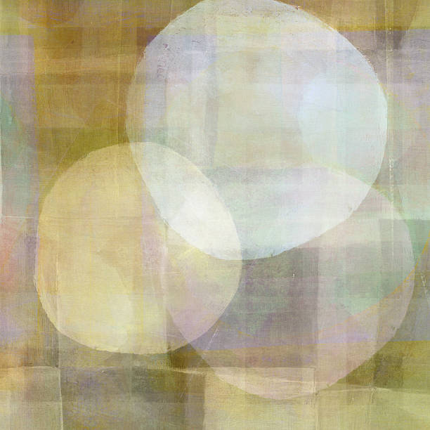 три white circles - oil painting abstract fine art painting painted image стоковые фото и изображения