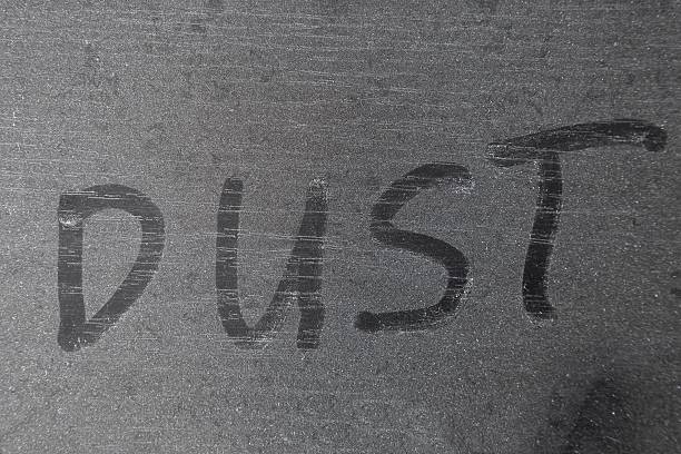 Dusty surface Dusty surface with written marking messy vs clean desk stock pictures, royalty-free photos & images