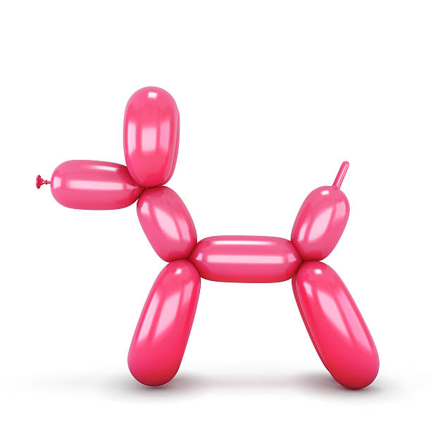 istock Red dog toy from a balloon 471198994