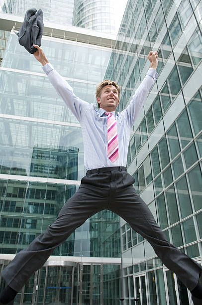 istock Businessman Jumps w Jacket 471199445