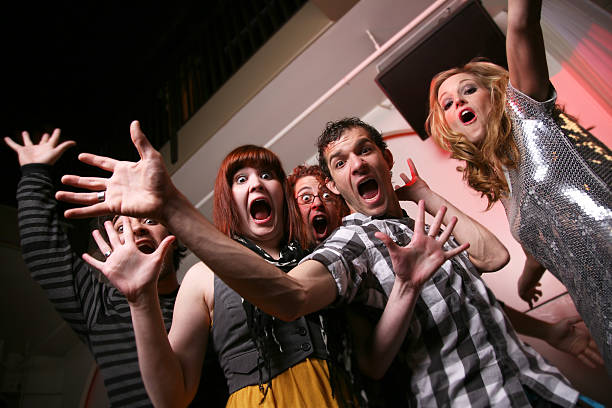istock Group of Young People Posing with Crazy Faces 471199613