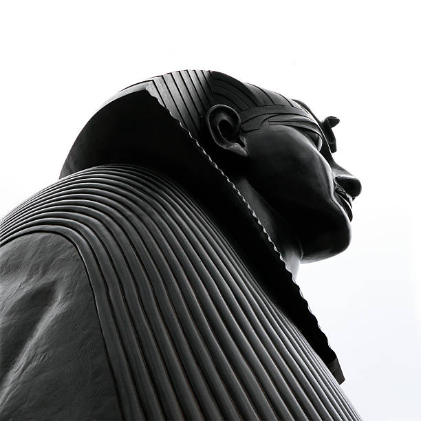 Next to the Thames in London, Cleopatra's Needle (dating from about 1460 BC) is flanked by two bronze 'Egyptian' sphinxes. They bear hieroglyphic inscriptions that say 'the good god, Thuthmosis III given life'. The ankh symbol represents life. (The needle itself has nothing to do with Cleopatra.) More views of the sphinxes on the London Thames Embankment: .