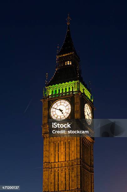Big Ben Al Tramonto Londra Della Torre Orologio Della - Fotografie stock e altre immagini di Ambientazione esterna