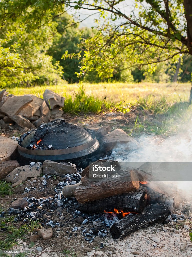 Holandês forno Cozinha - Royalty-free Acampar Foto de stock