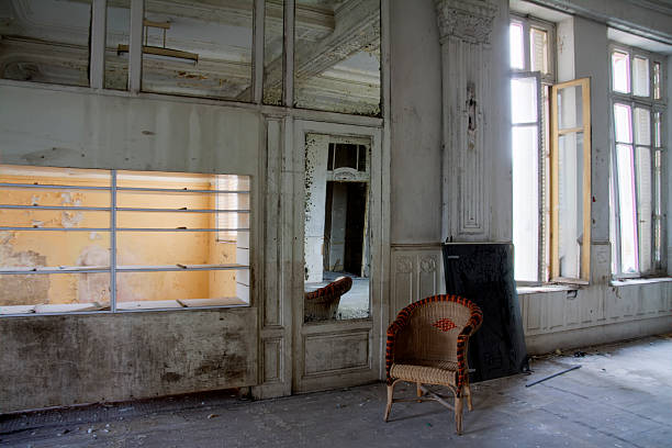 istock old rattan chair abandoned in a hotel 471200272