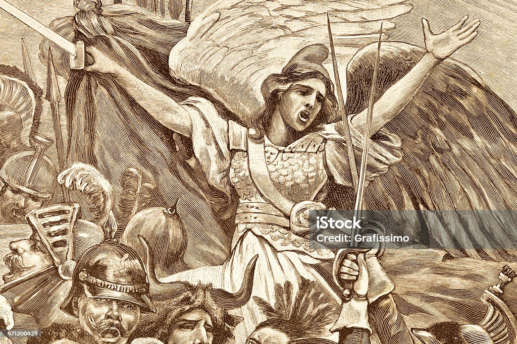 Gravação d'Arc Brigando 1881 - Royalty-free Joana d'Arc Ilustração de stock
