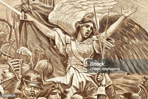 Gravação Darc Brigando 1881 - Arte vetorial de stock e mais imagens de Joana d'Arc - Joana d'Arc, História, Revolução