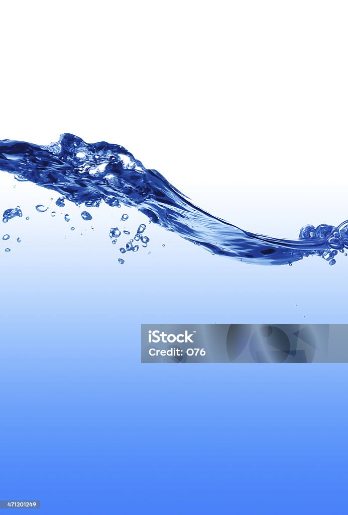 Água, bolhas e ondas electromagnéticas. - Royalty-free Azul Foto de stock