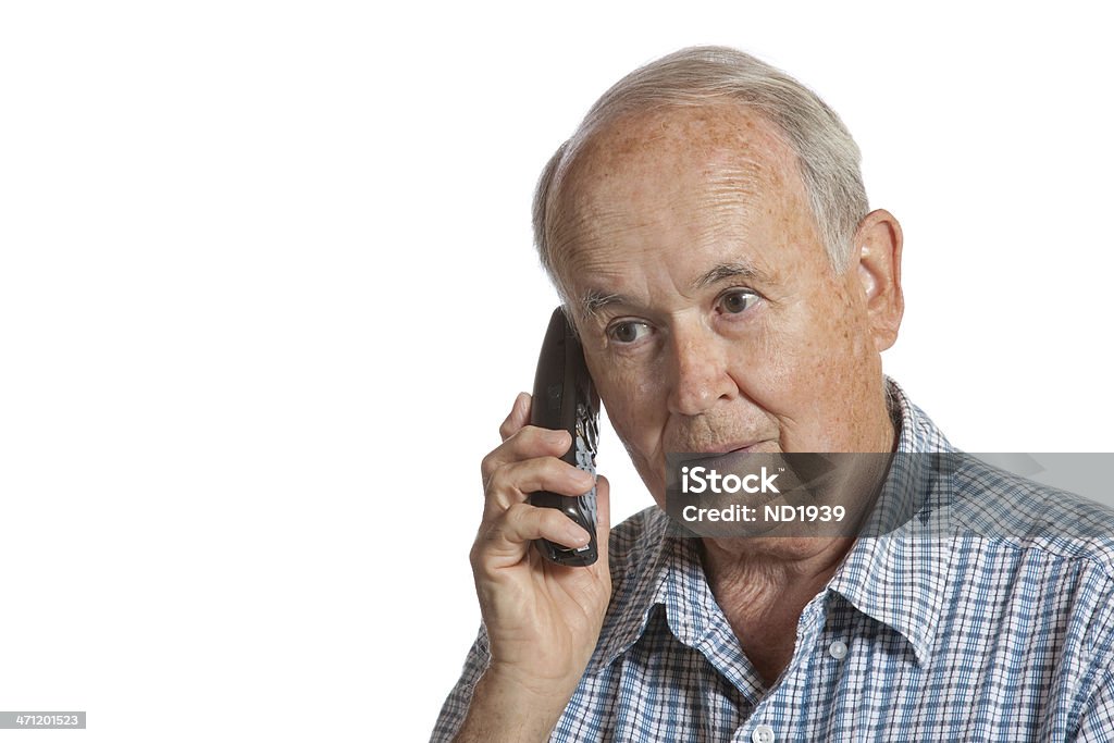 Starszy człowiek na telefon - Zbiór zdjęć royalty-free (Senior)