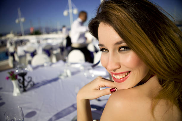 istock Attractive female at the dinner 471201625