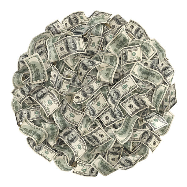 istock A circular pile of American hundred dollar bills 471201757