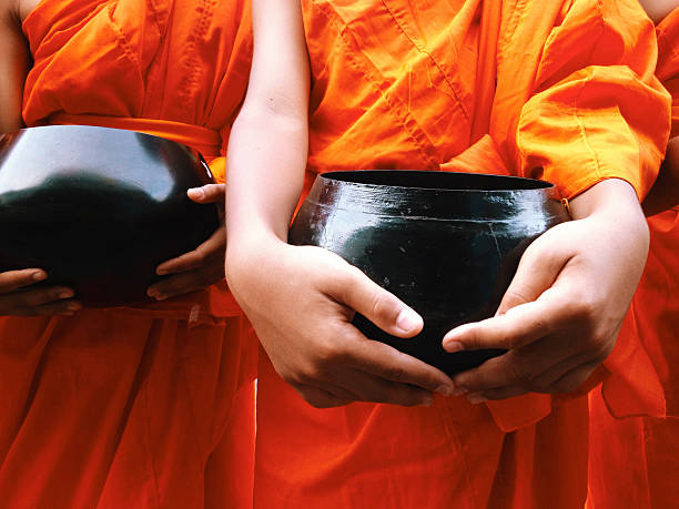 istock food offering to a monk background 471201780