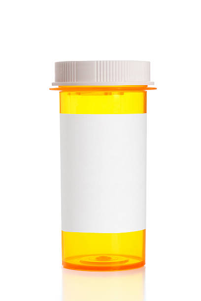 istock Prescription Bottle With Blank Label and Standard Cap 471204679