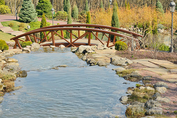 istock View of the arched bridge over a small river 471204788
