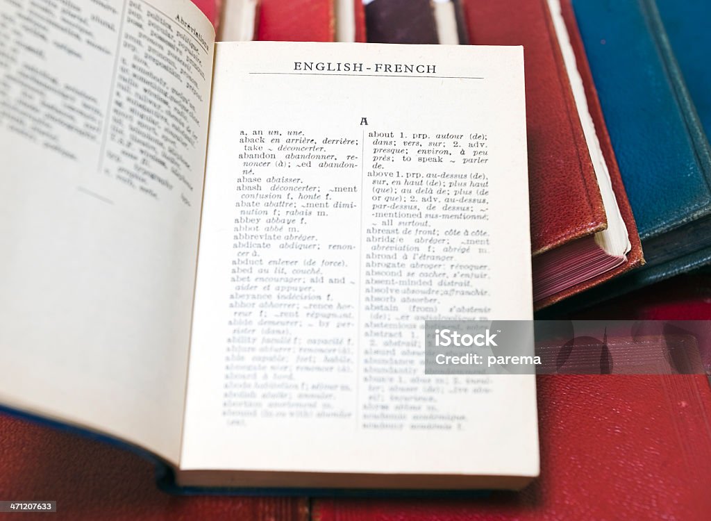 英語フランス辞書 - フランスのロイヤリティフリーストックフォト